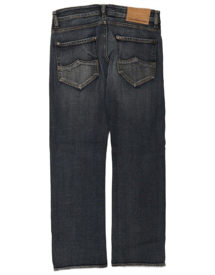 Damskie jeansy proste CALVIN KLEIN W30 L27 Niebieskie, bawełniane