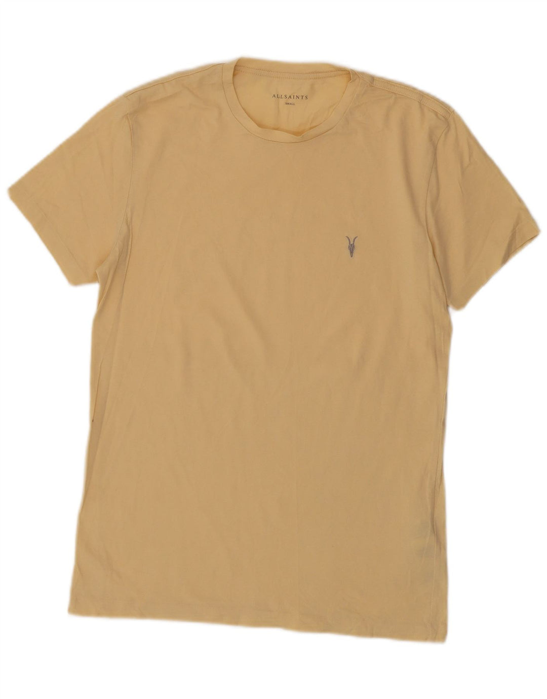 T-shirt męski All Saints, mały, żółty, bawełniany