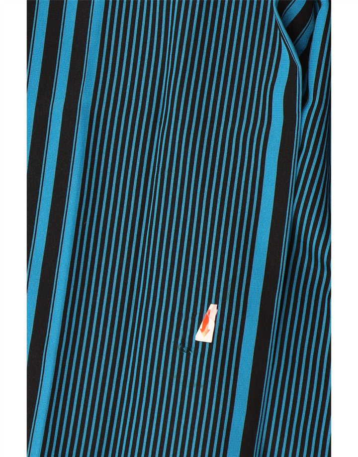 Damska plisowana spódnica VINTAGE IT 44 Medium W32 Niebieski poliester w paski