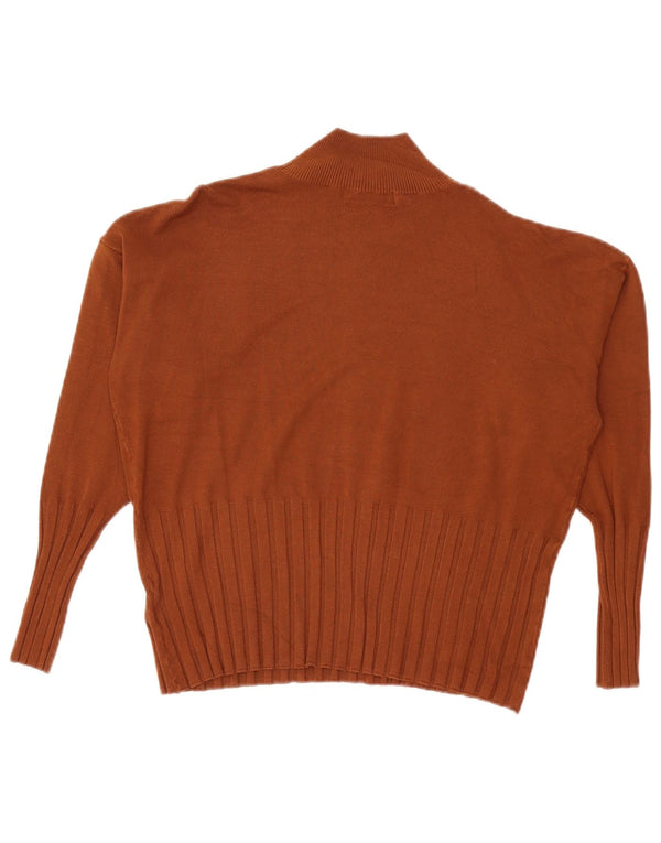 Marks & Spencer Damski sweter z golfem UK 18 XL Burgundowa wiskoza