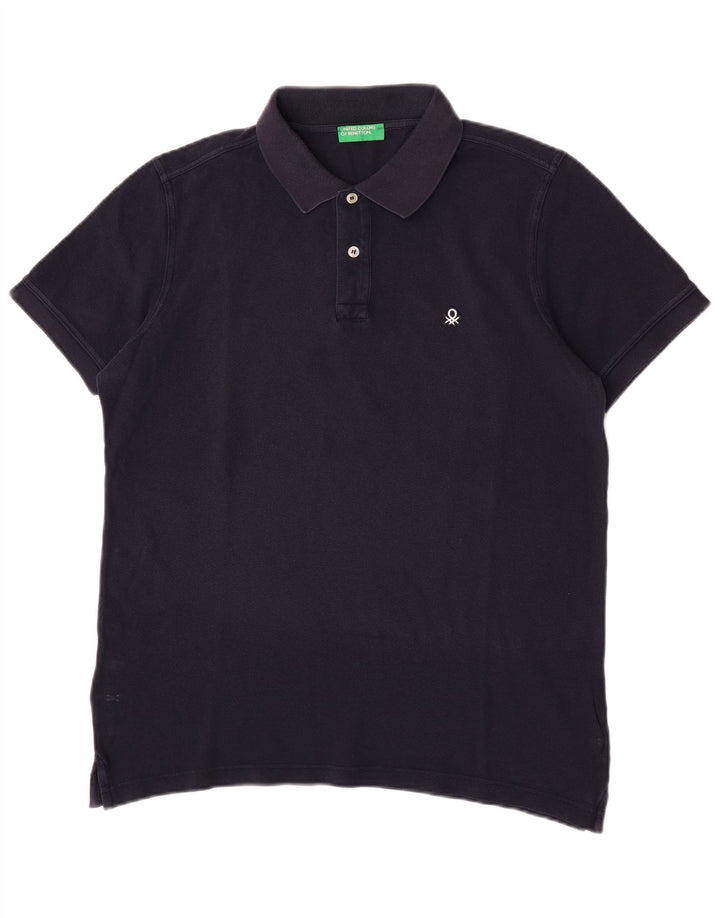 Męska koszulka polo Benetton w kolorze granatowym