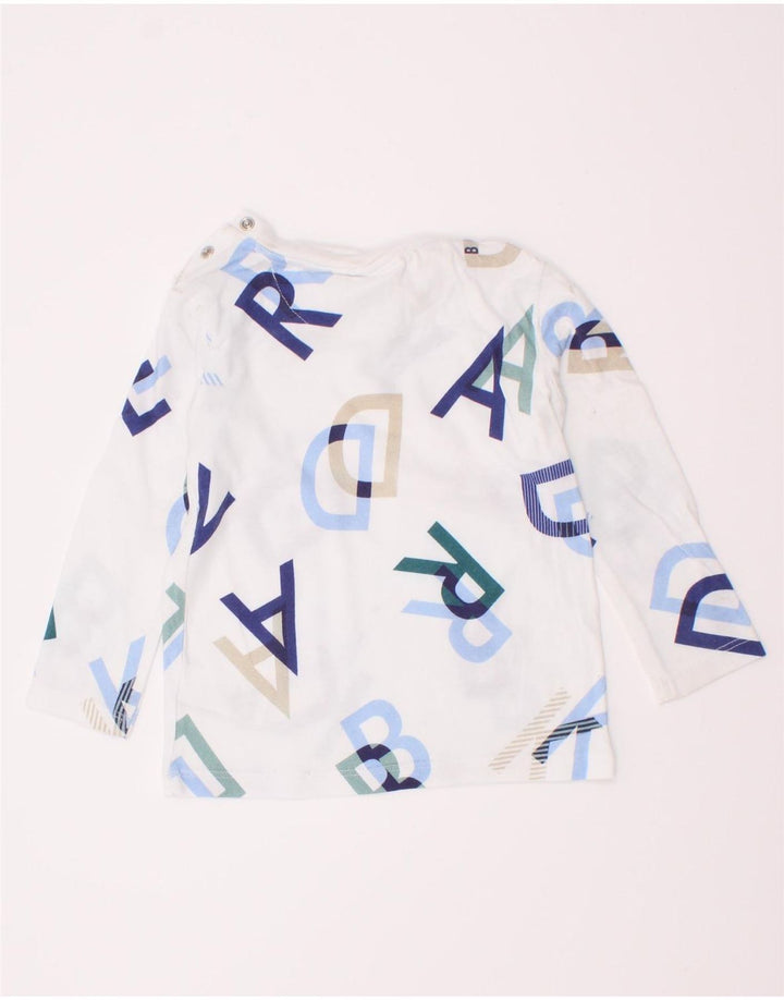 Top chłopięcy Ted Baker z grafiką, długim rękawem, 12-18 miesięcy, biała, bawełniana