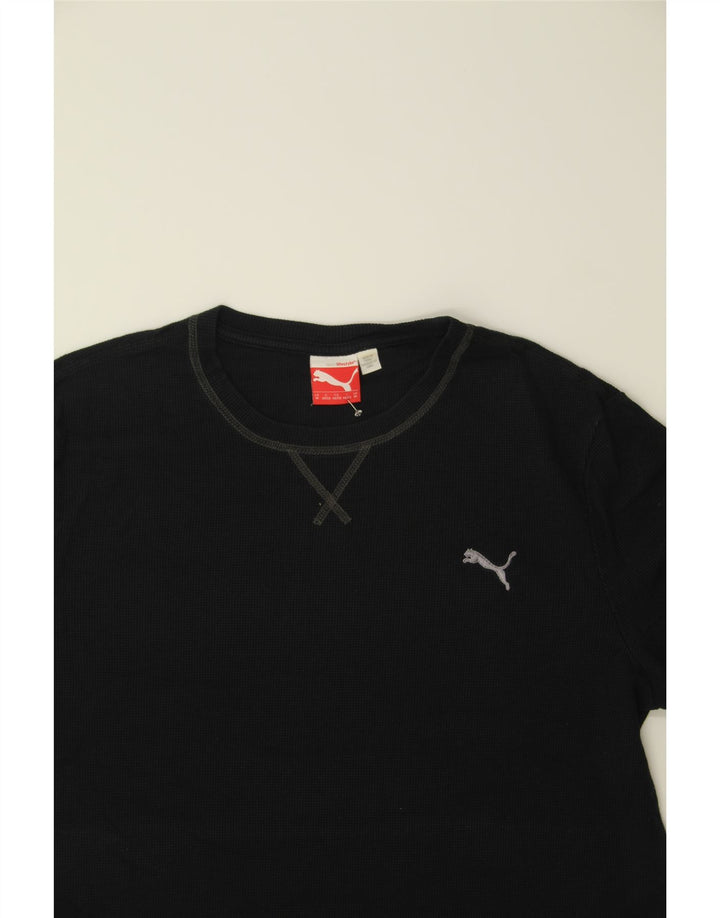 PUMA Mens T-Shirt Top Medium Black Vintage Puma and Second-Hand Puma from Messina Hembry 