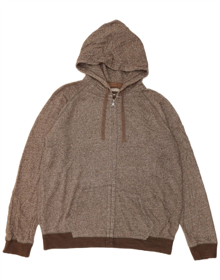 Męski sweter Gap z kapturem i zamkiem XL, brązowy, nakrapiany