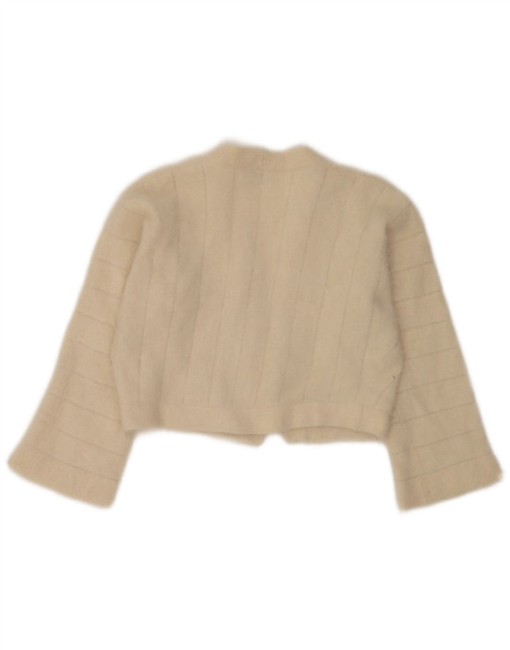 Luisa Spagnoli Damski sweter z otwartym bolerkiem UK 14, średni beż
