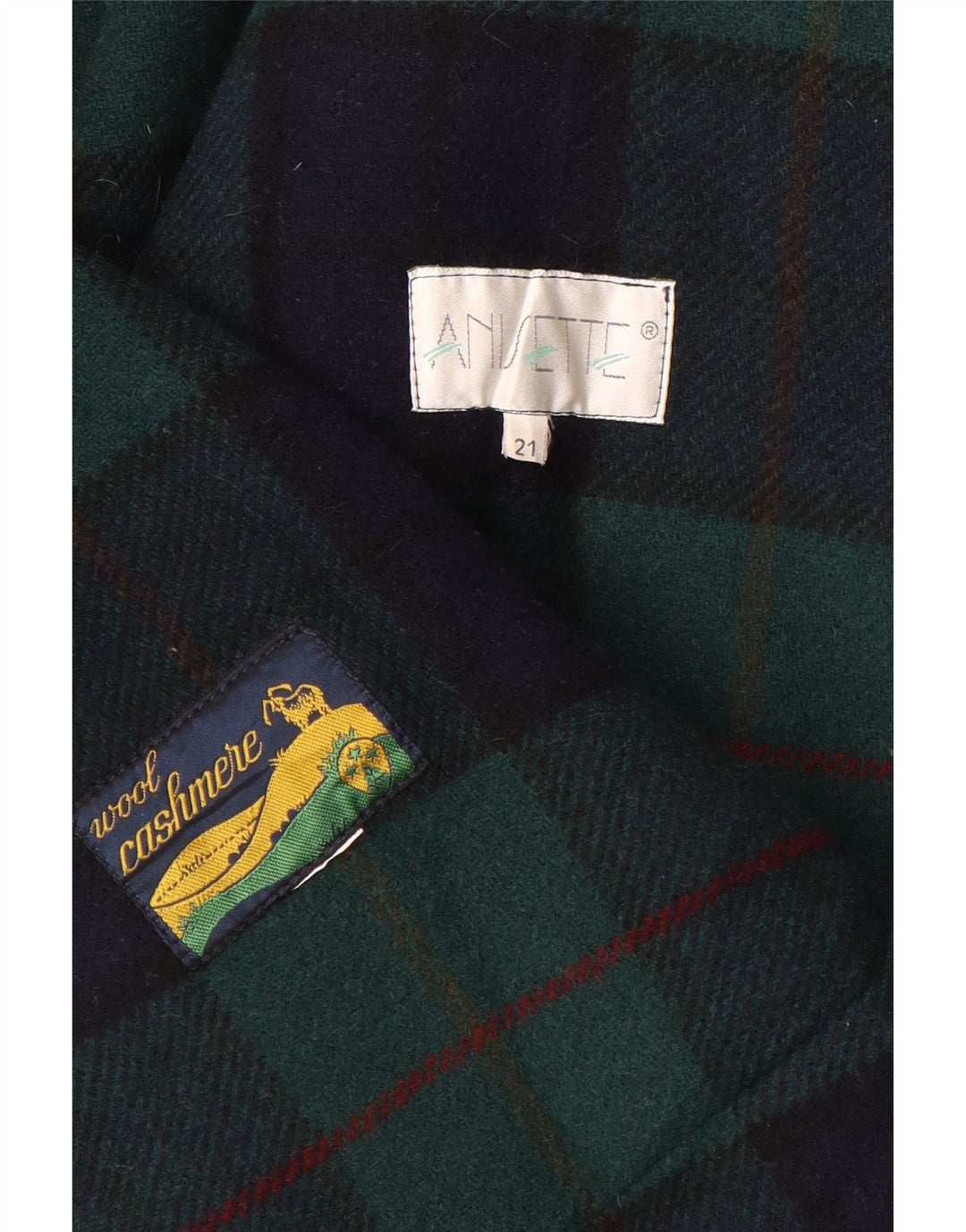 Płaszcz damski w stylu vintage UK 20 2XL Granatowa wełna
