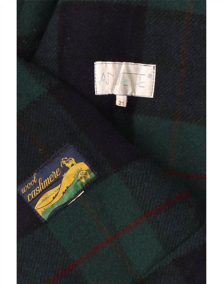 Płaszcz damski w stylu vintage UK 20 2XL Granatowa wełna