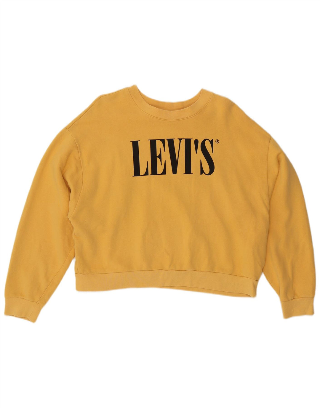 Damska bluza Levi's Oversize Crop Graphic Jumper UK 14 Średni żółty