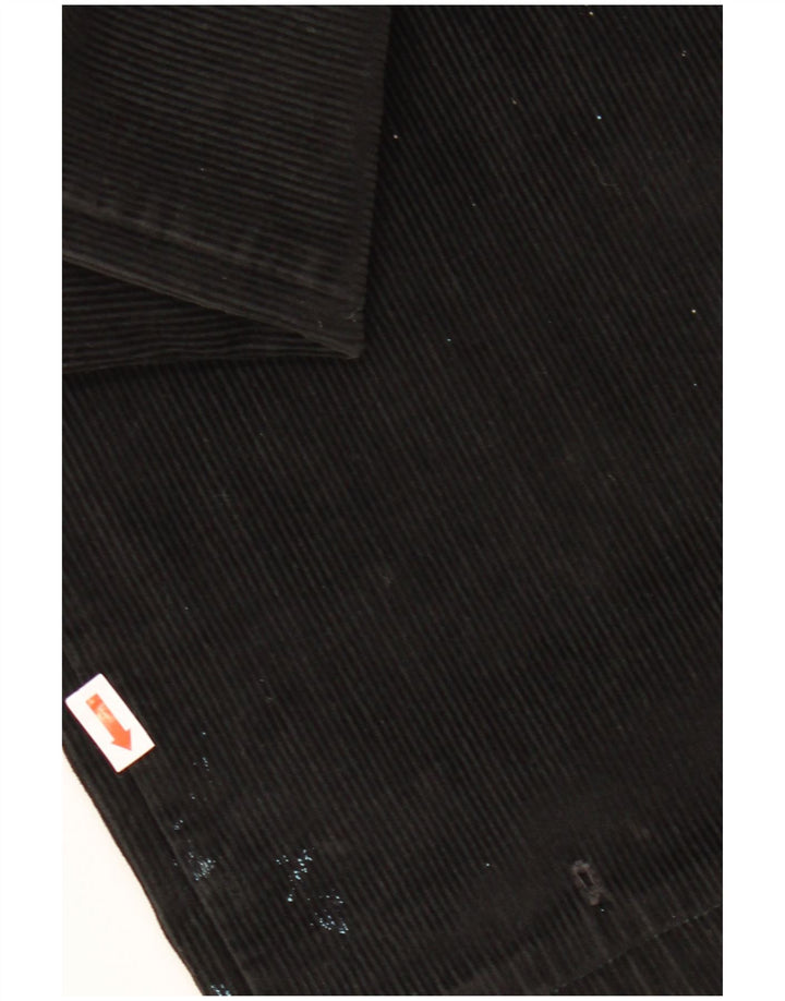 CONTE OF FLORENCE Męskie sztruksowe spodnie przycięte IT 50 Large W34 L25 Black