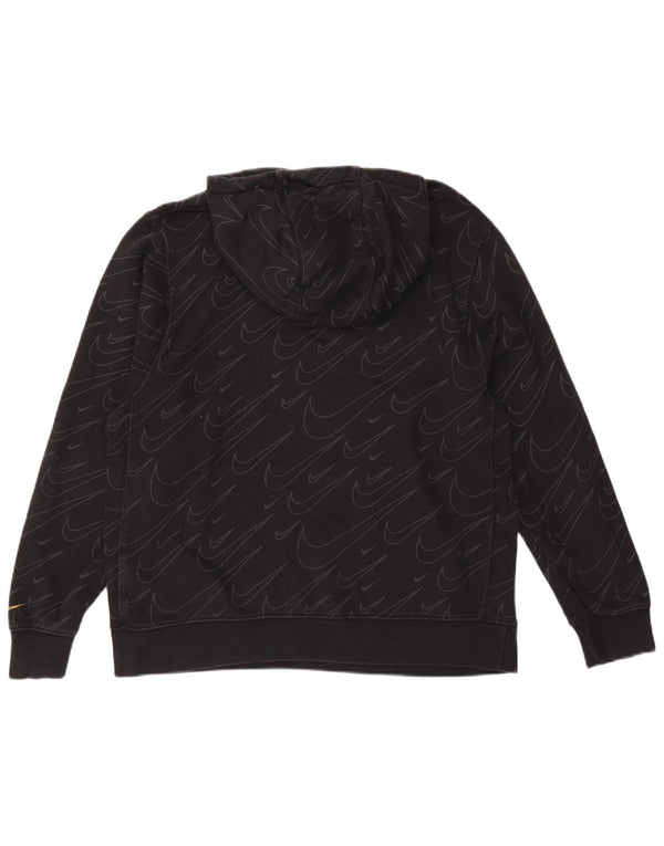 Męski sweter z kapturem Nike z grafiką, duży, czarny, bawełniany