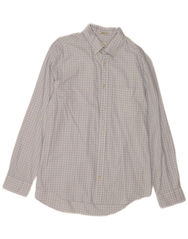 Koszula męska Gant o regularnym kroju, rozmiar 43/44 17 1/2 XL, niebieska bawełniana kratka