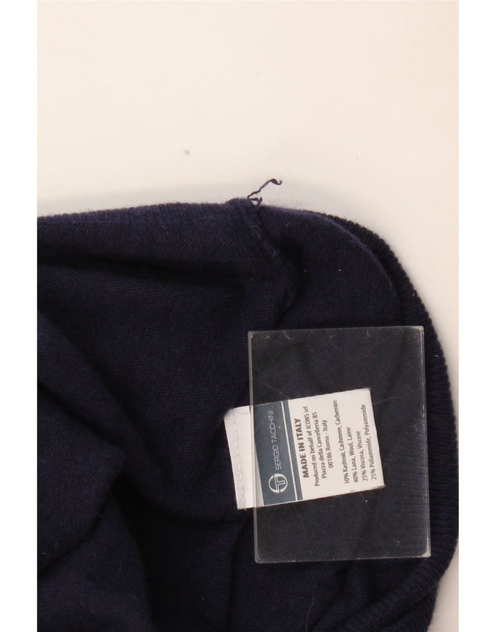 SERGIO TACCHINI Męski sweter z golfem, duży, granatowy, wełniany