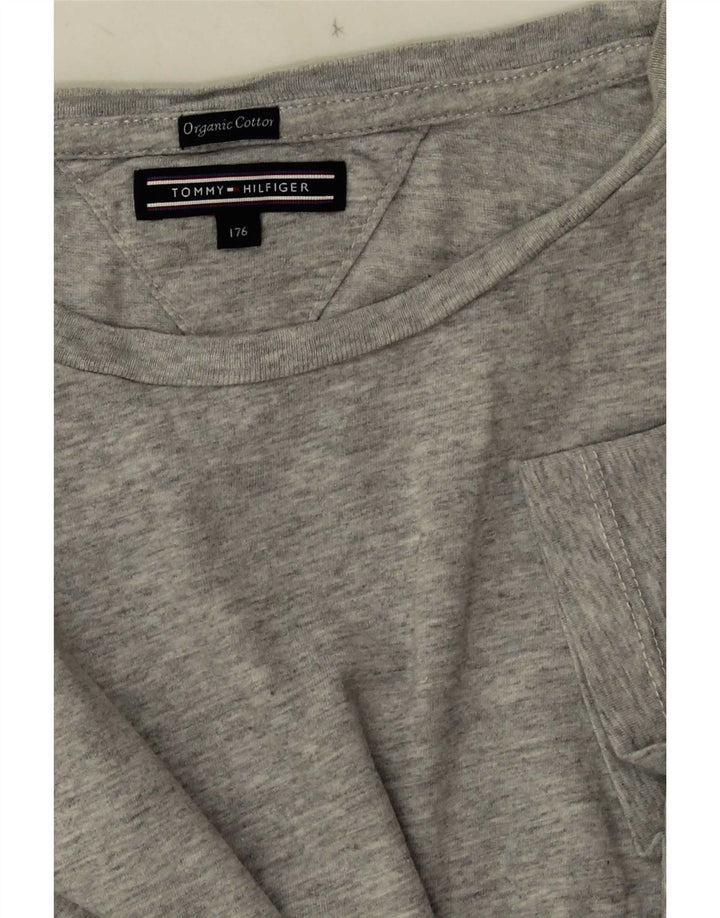 T-shirt chłopięcy Tommy Hilfiger 15-16 lat, szary, nakrapiany