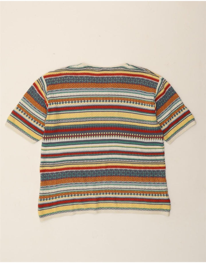 Damski sweter Camelot z dekoltem w kształcie litery V, UK 18 XL, wielobarwny, geometryczny retro