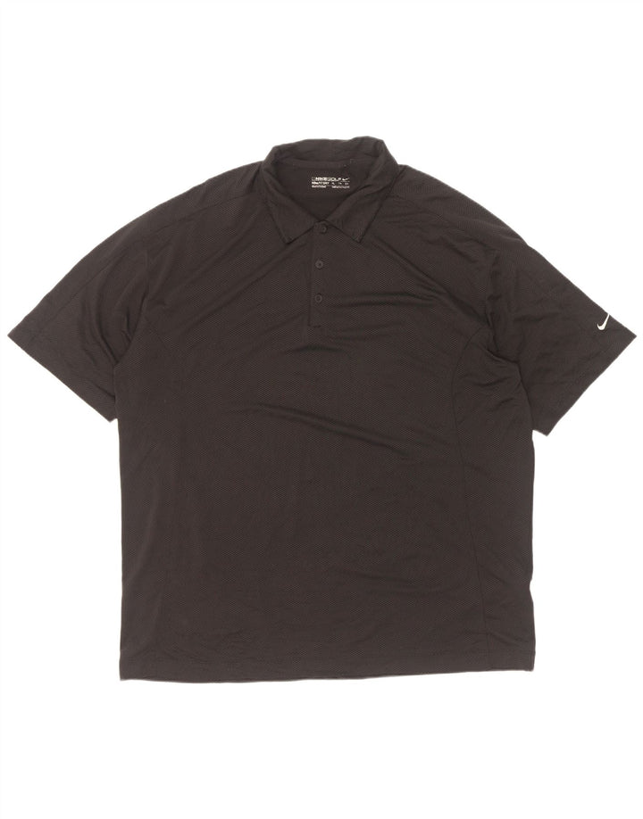Męska koszulka polo do golfa Nike XL, czarna, poliestrowa