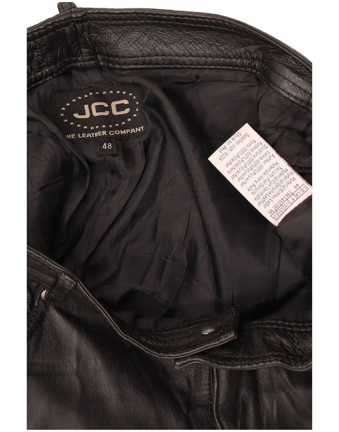 Męskie proste spodnie codzienne JCC IT 48 Medium W32 L32 Czarne