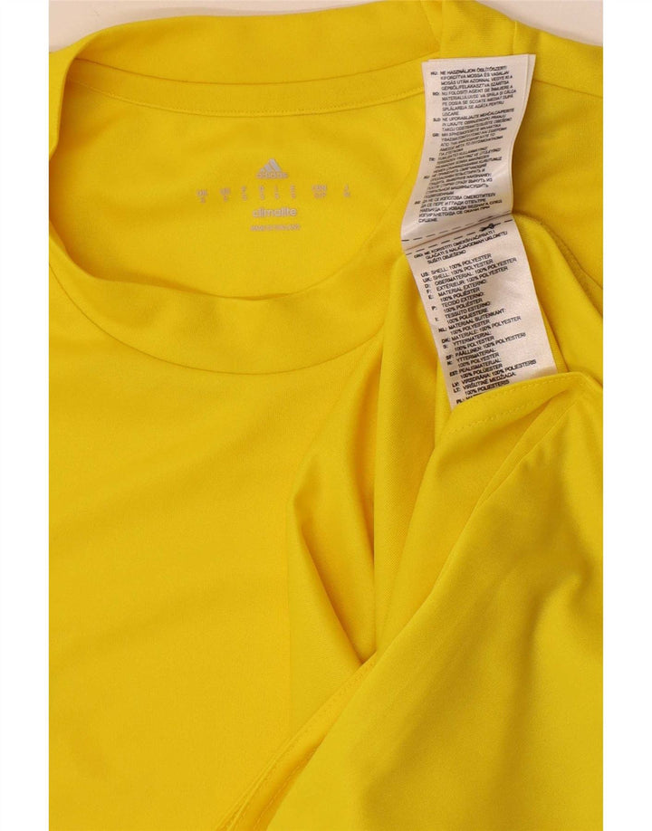 Adidas Męska koszulka Climalite Top, mała, żółta, poliester