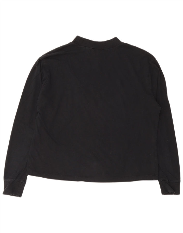 Damski top Nike z długim rękawem, UK 10, mały, czarny, bawełniany