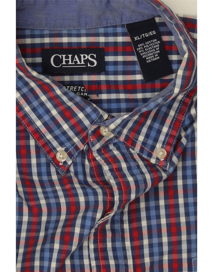 CHAPS Mens Big & Tall Shirt XL Multicoloured Check Cotton Vintage Chaps and Second-Hand Chaps from Messina Hembry 
