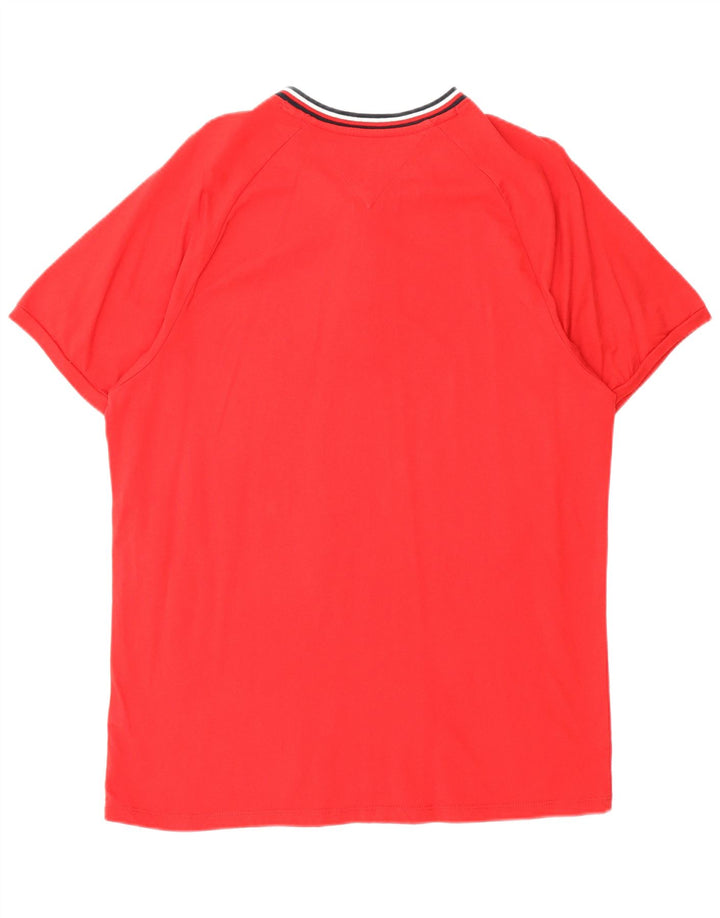T-shirt męski Tommy Hilfiger, bawełniany, średni czerwony
