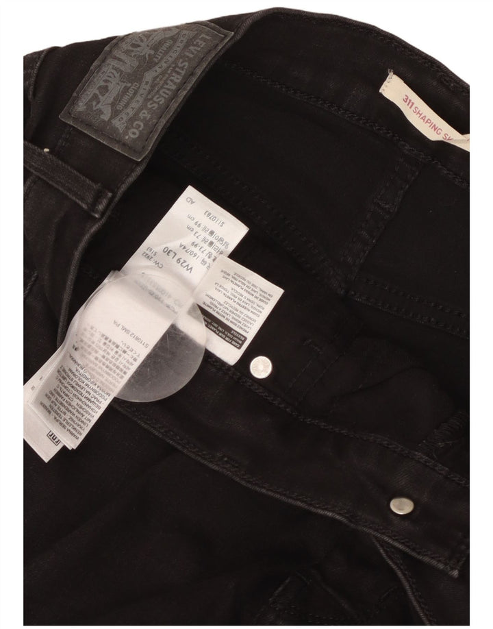 Damskie jeansy Levi's 311 Shaping Skinny W29 L30 Czarna bawełna