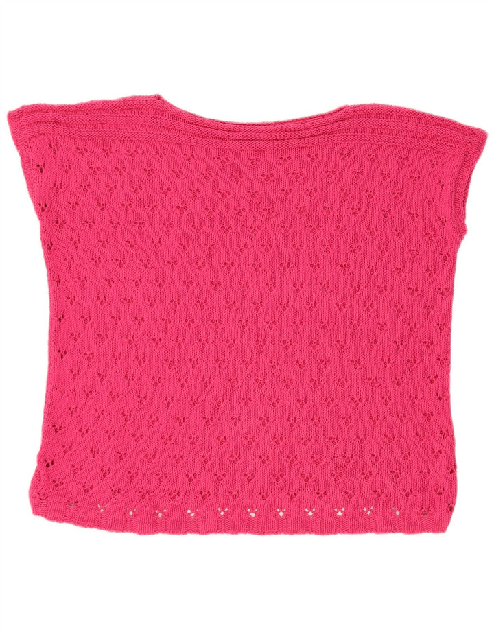 Tank top damski w stylu vintage, UK 14, duży, różowy