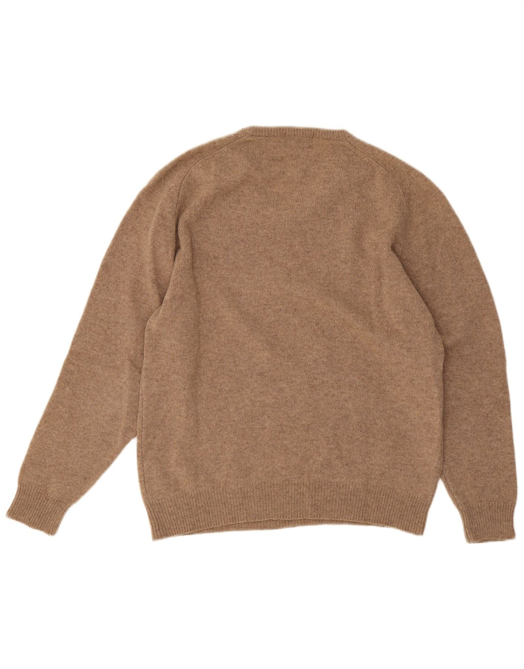 Męski sweter Kappa z dekoltem w kształcie litery V, średni beż, wełna owcza