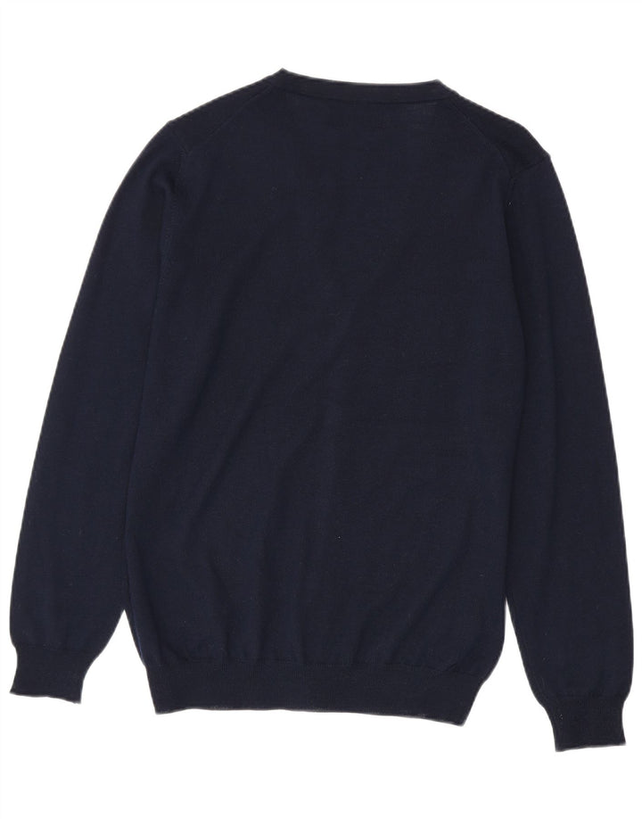 Marks & Spencer Męski sweter rozpinany, mały, granatowy, akrylowy