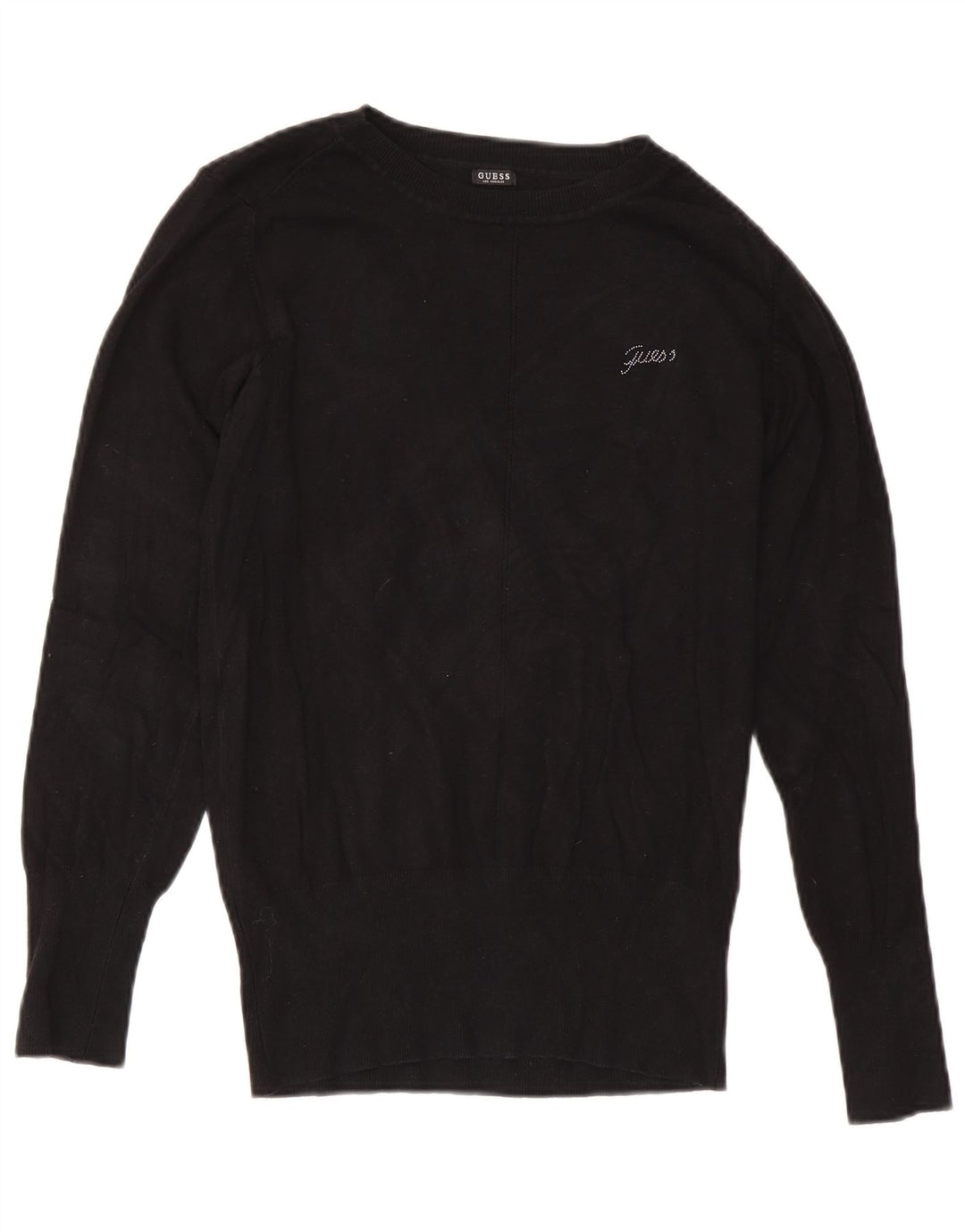 Sweter damski Guess z okrągłym dekoltem UK 12, średni czarny wiskoza