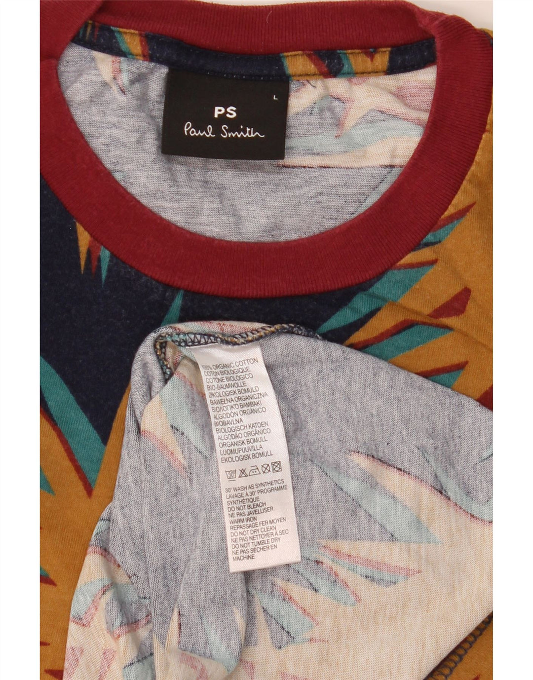 Męski T-shirt z abstrakcyjnym wzorem Paul Smith, duży, wielokolorowy