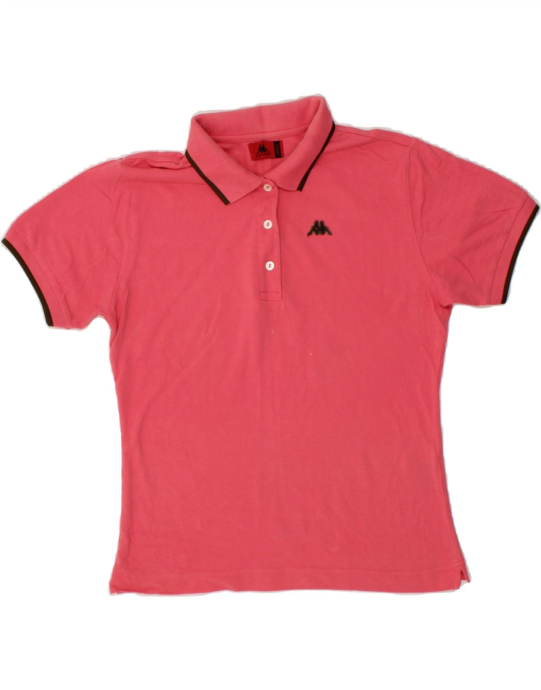 KAPPA Womens Polo Shirt UK 14 Medium Pink Cotton Vintage Kappa and Second-Hand Kappa from Messina Hembry 