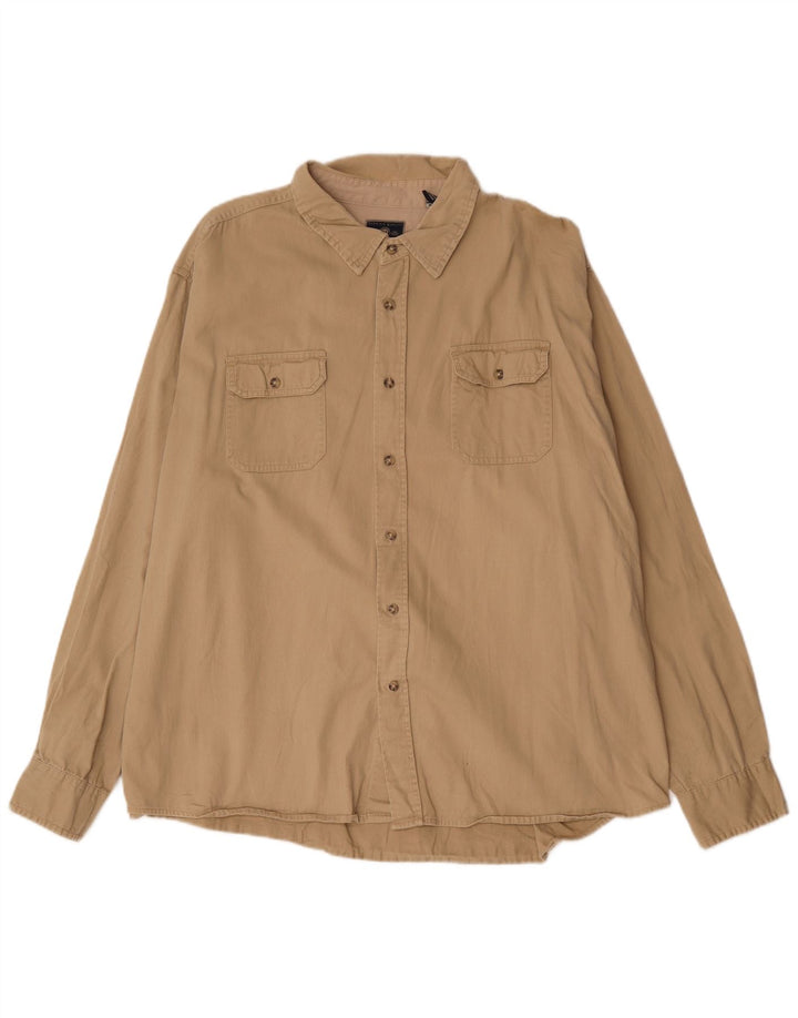 Koszula męska Wrangler 3XL, beżowa, bawełniana