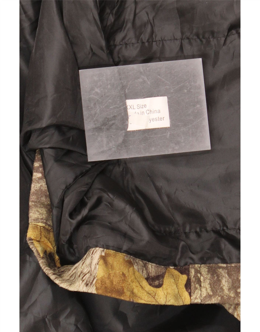 Męska kamizelka VINTAGE w abstrakcyjny wzór UK 44 2XL Brązowy poliester z blokami kolorów