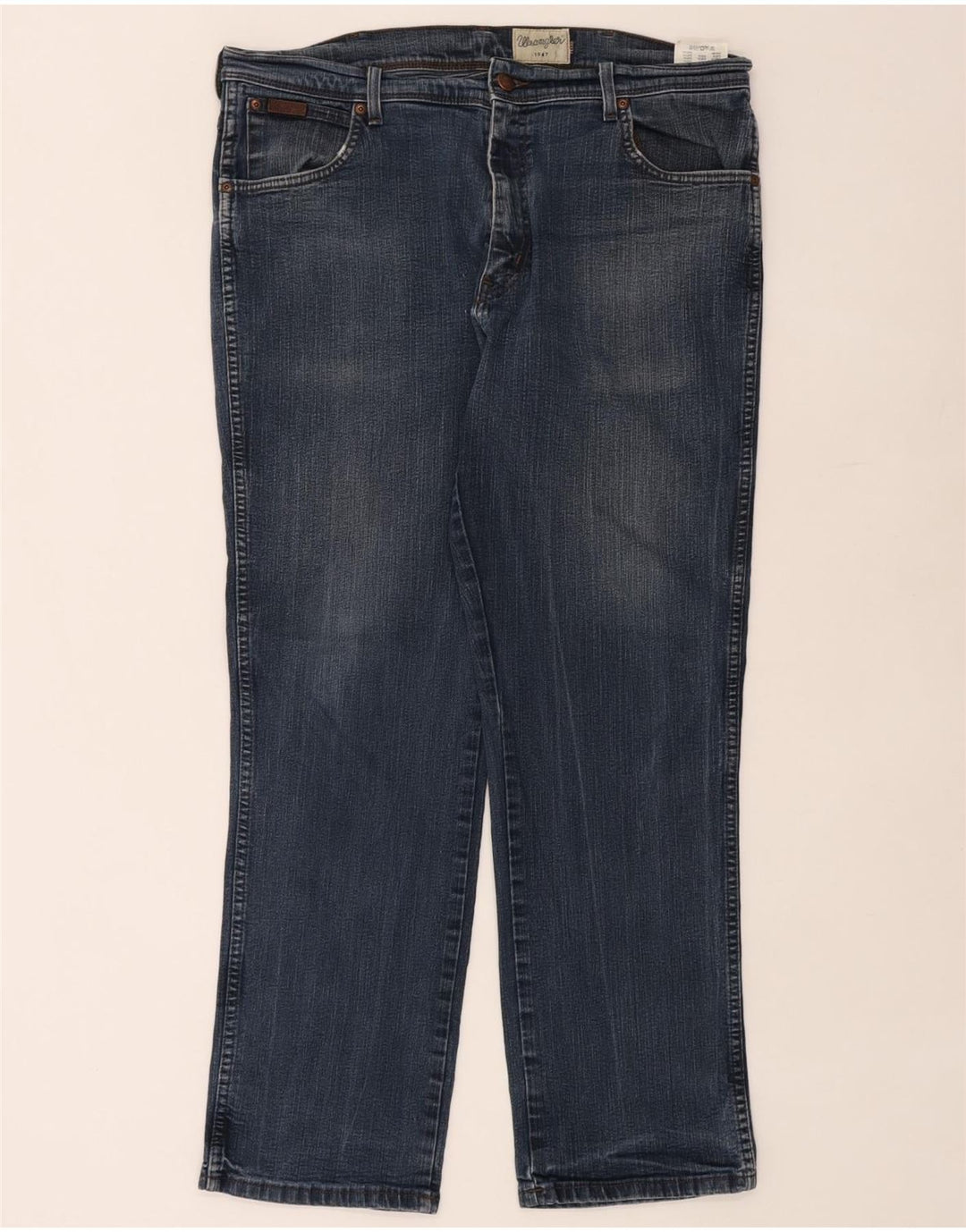 Męskie jeansy WRANGLER Texas Stretch Straight W38 L30 Niebieskie, bawełniane