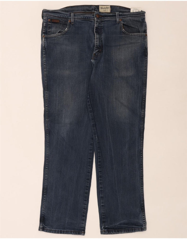 Męskie jeansy WRANGLER Texas Stretch Straight W38 L30 Niebieskie, bawełniane
