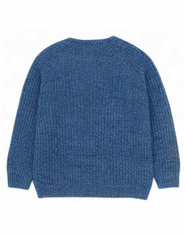 Joe Browns Męski sweter z dekoltem w łódkę XL Niebieski nakrapiany akryl