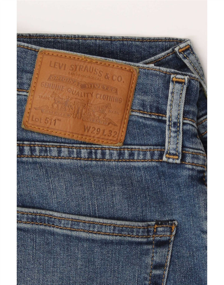 Męskie jeansy Levi's 511 Slim W29 L32 Niebieska bawełna
