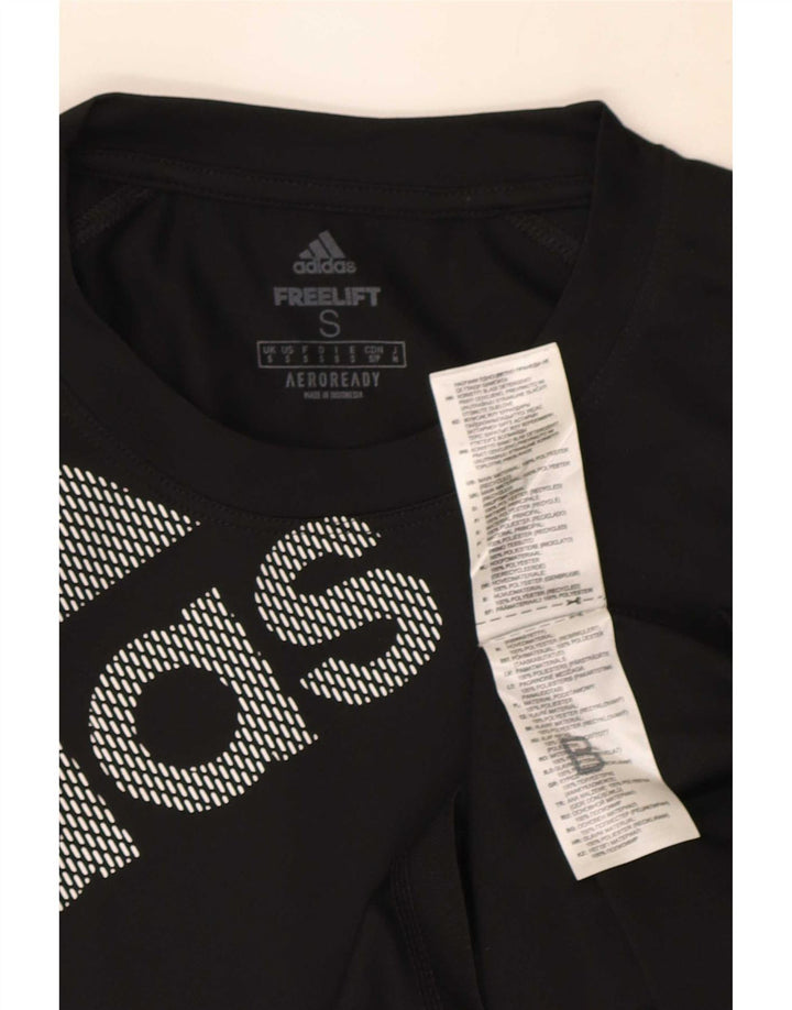 Męska koszulka z grafiką Adidas Aeroready Top, mała, czarna, z poliestru