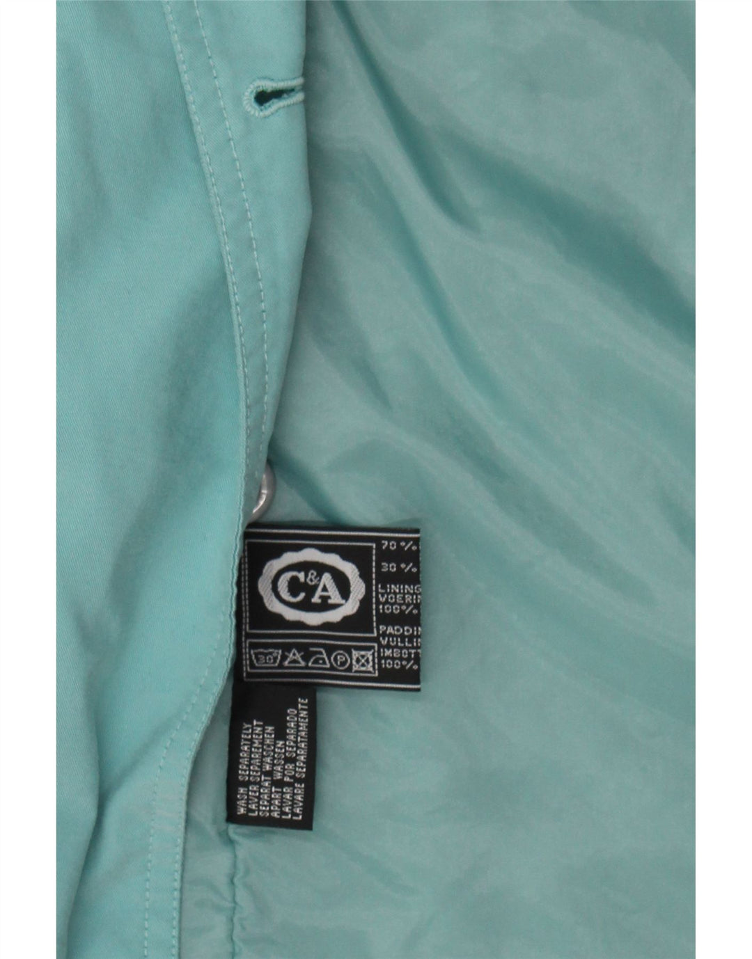 C&A Womens Utility Jacket EU 46 XL Turquoise Polyester Vintage C&A and Second-Hand C&A from Messina Hembry 