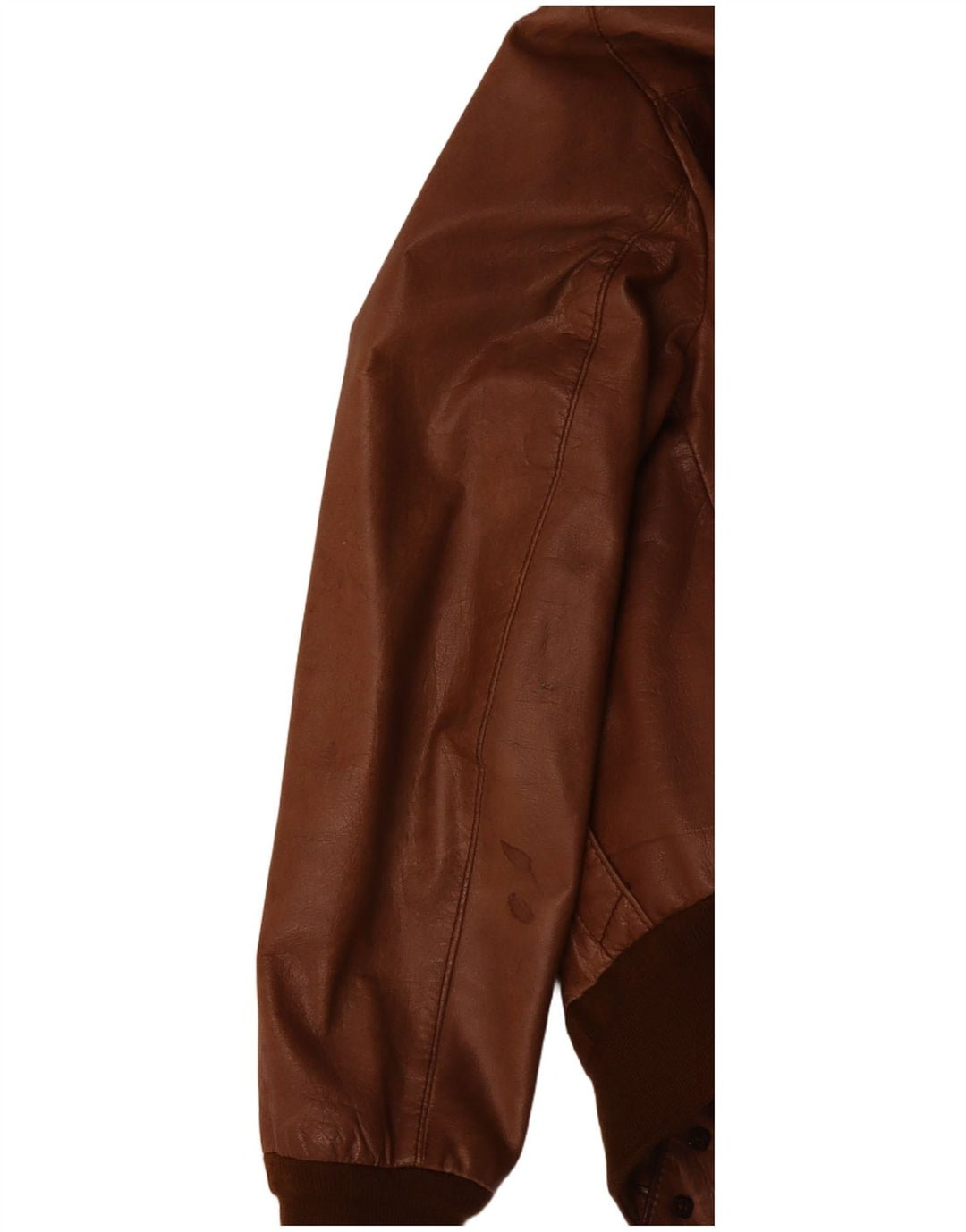 Męska kurtka bomberka VINTAGE UK 36 w małych brązowych blokach kolorów