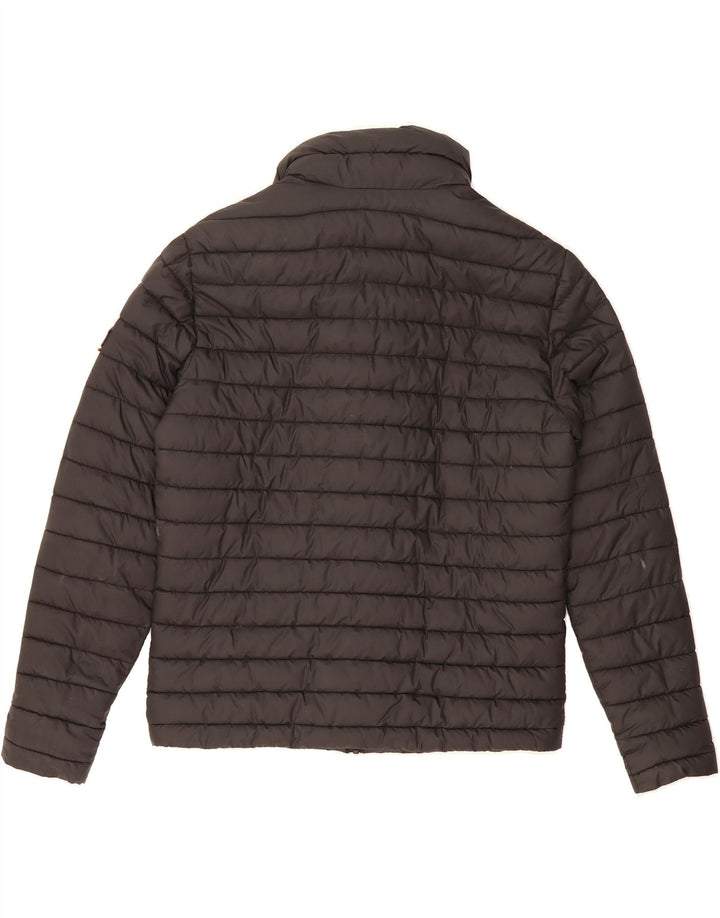 SUPERDRY Womens Padded Jacket UK 14 Medium Black Polyester Vintage Superdry and Second-Hand Superdry from Messina Hembry 