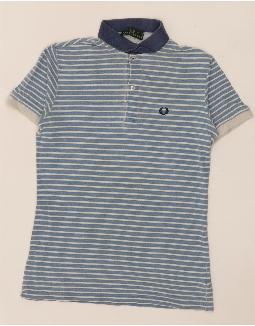 Męska koszulka polo Fred Perry, bawełniana w średnie niebieskie paski