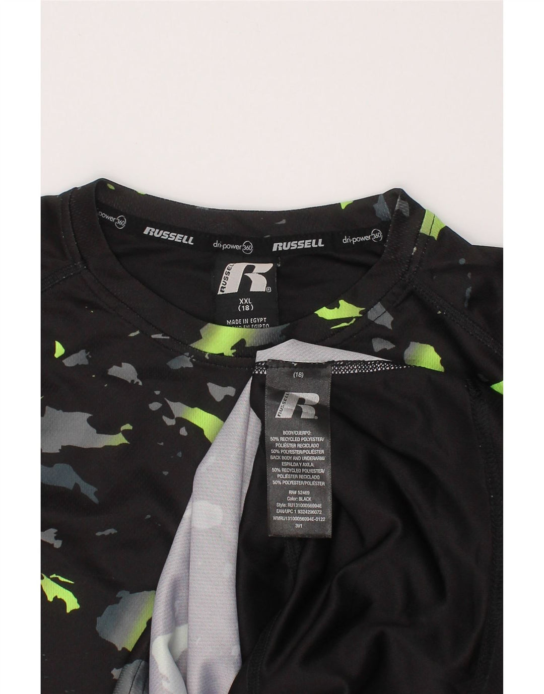 T-shirt chłopięcy RUSSELL ATHLETIC Dri-Power, 15-16 lat, 2XL, czarny