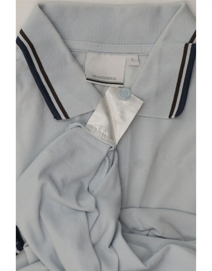 Męska koszulka polo Diadora, duża, niebieska, bawełniana