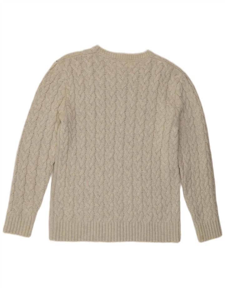 Męski sweter z okrągłym dekoltem Tommy Hilfiger o regularnym kroju, średni biały