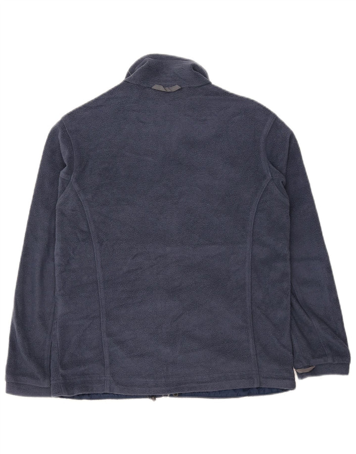 COLUMBIA Womens Fleece Jacket UK 6 XS Navy Blue Polyester