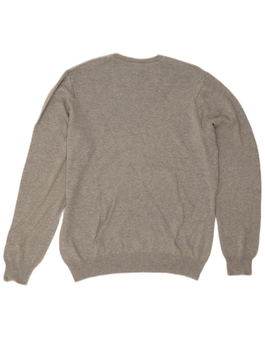 Męski sweter Marks & Spencer Blue Harbor z dekoltem w kształcie litery V, średnioszary, nakrapiany