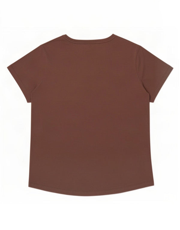 T-shirt damski Puma Top UK 14, duży, brązowy, bawełniany
