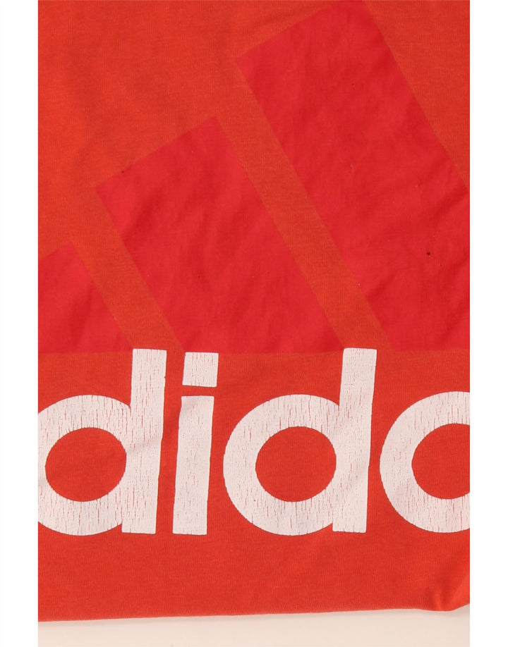 ADIDAS Mens Graphic T-Shirt Top Medium Red Cotton Vintage Adidas and Second-Hand Adidas from Messina Hembry 