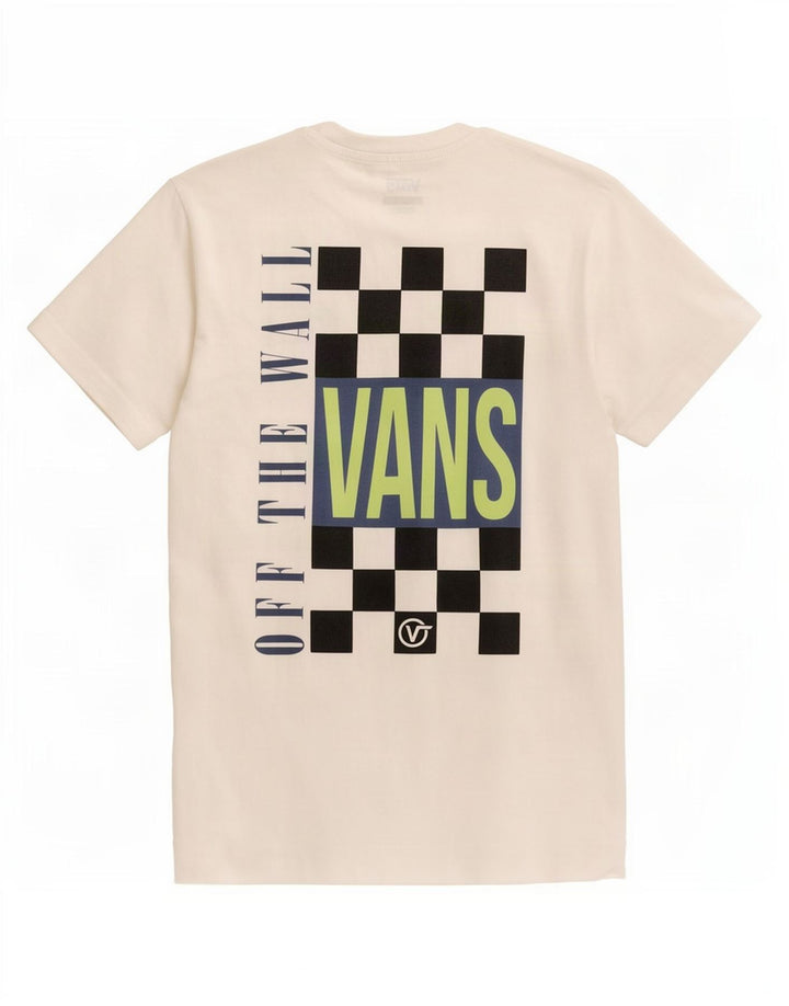 Męski T-shirt z grafiką Vans, mały, biały, bawełniany